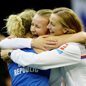 Fed Cup final PIX: Czechs take 2-0 lead over United States