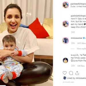 Parineeti turns babysitter for Sania's son Izhaan