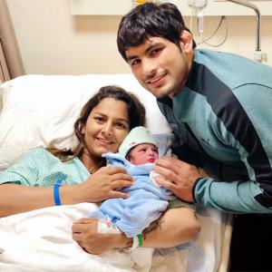 Wrestler Geeta Phogat blessed with baby boy