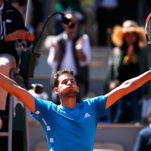 PIX: Thiem beats Djokovic in dramatic French Open semi