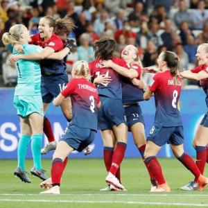 Women's WC PICS: Norway sink Australia in shoot-out
