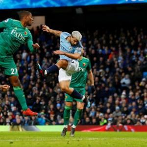EPL PHOTOS: Man City surge clear through Sterling as Spurs suffer