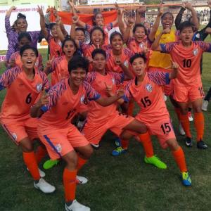 A high five for Indian women's football team...