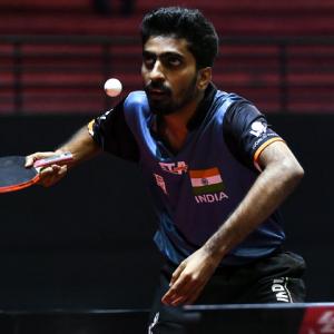 TT ace Sathiyan training with robot during lockdown