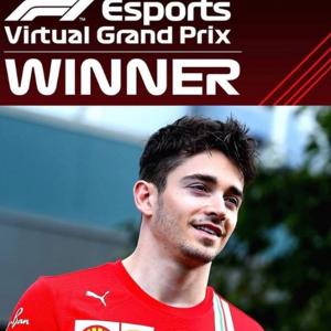 Ferrari's Leclerc celebrates with pasta after winning