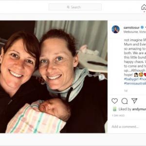 Sam Stosur and her partner are parents to baby girl