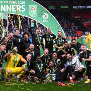 PIX: City beat Villa to win third straight League Cup