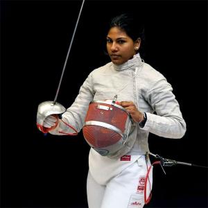 Lockdown: Fencer Bhavani practices with kitbag