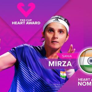 Sania Mirza nominated for Fed Cup Heart award