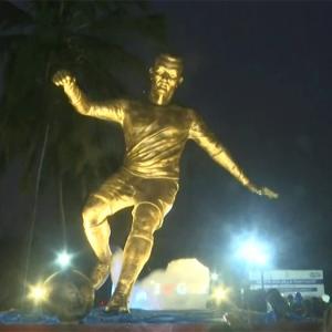 Crisitiano Ronaldo statue unveiled in Goa