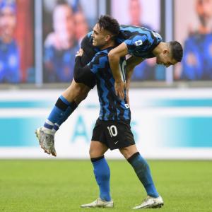Martinez scores hat-trick as Inter go top of Serie A