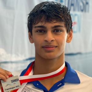 Madhavan's son Vedaant shines in the pool in Denmark