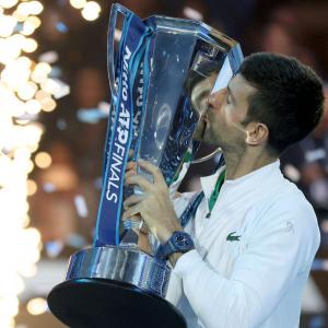 PIX: Djokovic wins record-equalling sixth ATP Finals