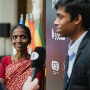 Praggnanandhaa's mom steals the show at World Cup