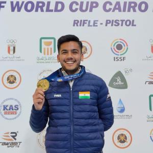 Aishwary Pratap Singh clinches gold in Cairo