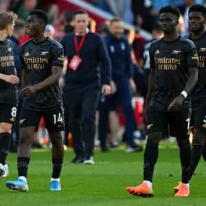 PIX: City win Premier League title as Arsenal lose