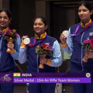 Asian Games: India women win 10m air rifle team silver