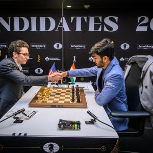 Candidates chess: Gukesh holds Caruana; Vidit falters