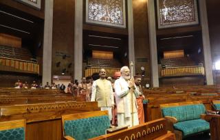 PIX: PM inuagurates new Parl, installs sacred Sengol