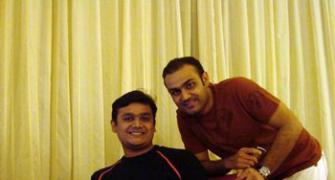 Spotted: Virender Sehwag in Bangalore