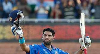 Images: Yuvraj stars in win over Windies