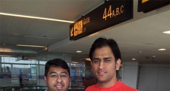 Spotted: India captain MS Dhoni at Delhi airport