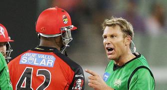 PIX: Warne banned after bust-up with Samuels in Big Bash