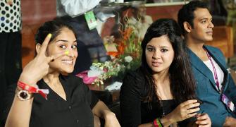 IPL PHOTOS: Sakshi, Purva prove girls just wanna have fun!