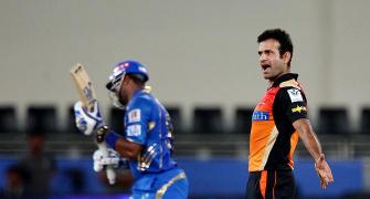 IPL PHOTOS: Pollard's knock in vain as Hyderabad down Mumbai
