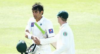 IN PIX: Misbah emulates Richard's record of fastest Test century