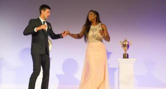 Champions Djokovic, Serena show off their footwork at Wimbledon ball