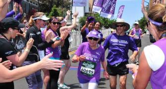 She is 92, a cancer survivor and she has now run into record books!