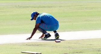 Following ICC diktat, curator prepares batting strip for Ind-Ire tie