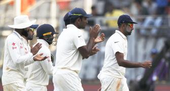 Ashwin takes another five-wicket haul and equals Bhajji's tally