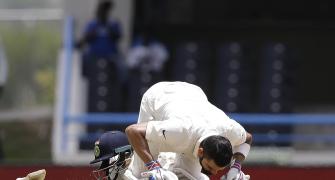 Day 2: India declare on 566/8 after Kohli double; WI 31/1