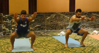 PICS: Yoga for India ahead of West Indies series