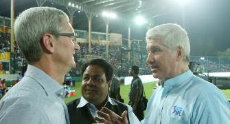 Apple CEO Tim Cook enjoys IPL game in Kanpur