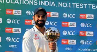 India captain Kohli presented with ICC Test Championship mace