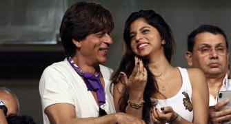 PHOTOS: SRK, daughter Suhana cheer for KKR at Eden