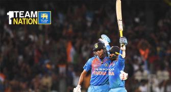 PHOTOS: Karthik six off last ball seals India's T20 tri-series win