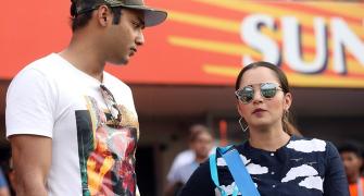 PIX: Sania spotted with Azhar's son