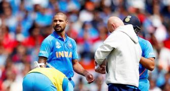 Will Dhawan be able to field in slips after injury?