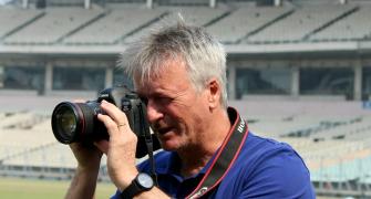 Steve Waugh back at Eden, as a photographer
