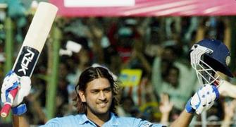 When Dhoni scored his first international ton