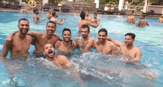 Dhawan and his boys chill in Sri Lanka