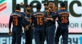 PIX: Krishna, Thakur, Krunal fire India to easy win