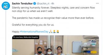 Sachin Tendulkar pays tribute to nurses