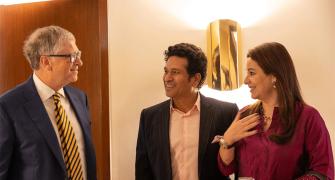 Tendulkar talks philanthropy with Bill Gates