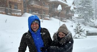 SEE: Sachin Has FUN In The SNOW!