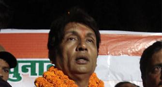 Shekhar Suman on the campaign trail